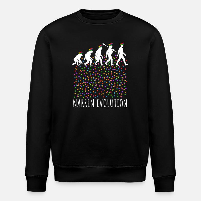 Narren Evolution | Homo Karnevalis | Fastnacht - Stanley/Stella Unisex Bio-Sweatshirt ROLLER - Schwarz