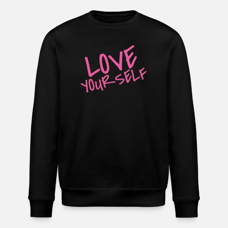 Love Your Self – Pink Selflove Statement - Stanley/Stella Unisex Bio-Sweatshirt ROLLER - Schwarz