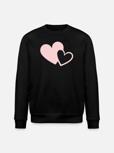 Saint-Valentin Cœur Rose, St.valentin - Sweat bio ROLLER Stanley/Stella Unisexe - noir