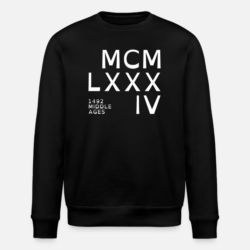 1984_COMPANY_white - Sweat bio ROLLER Stanley/Stella Unisexe - noir