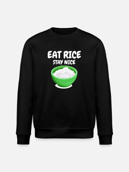 Rice International Cuisine Rice Lovers - Stanley/Stella ROLLER Unisex Organic Sweatshirt - black