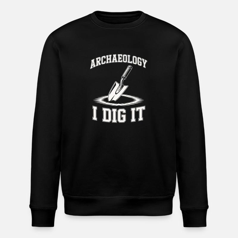 Archaeology I Dig It - Stanley/Stella ROLLER Unisex Organic Sweatshirt - black