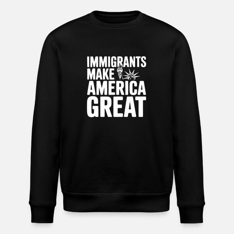 Immigrants - Stanley/Stella ROLLER Unisex Organic Sweatshirt - black