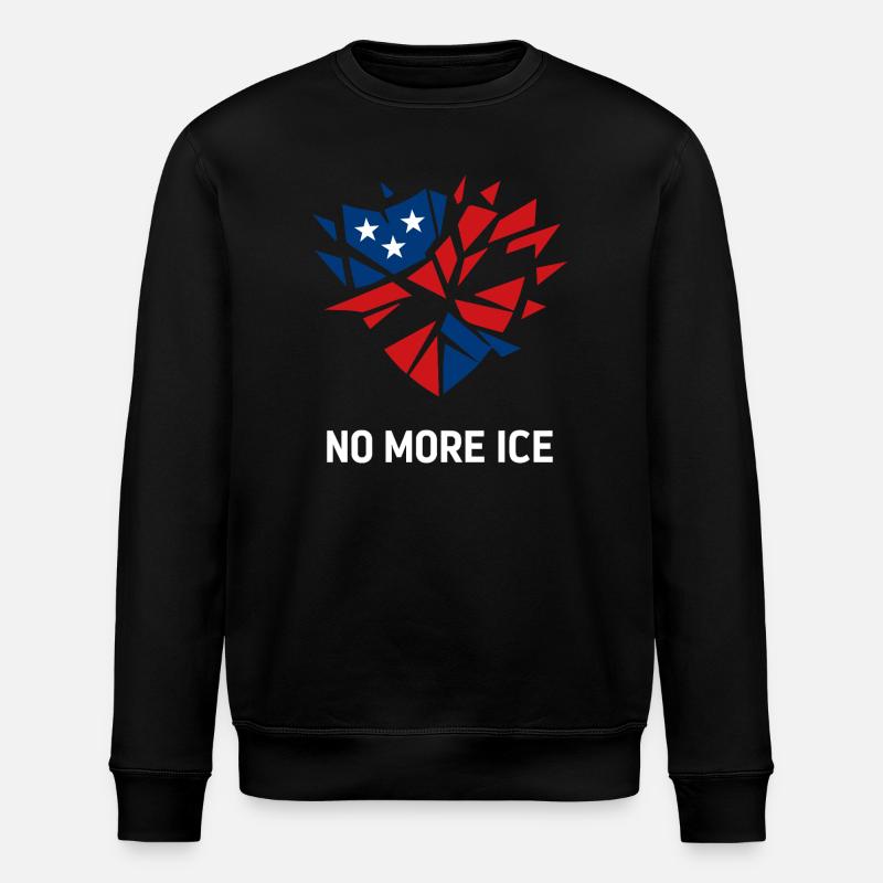 Stop the deportation protest heart - Stanley/Stella ROLLER Unisex Organic Sweatshirt - black