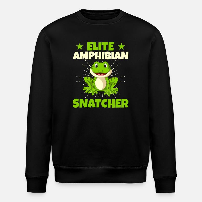 Frog Catcher Elite Amphibian Snatcher Frog - Stanley/Stella ROLLER Unisex Organic Sweatshirt - black