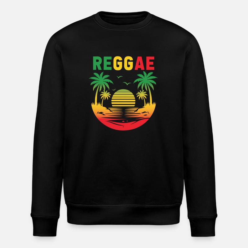 Reggae Sunset Palm Paradise - Sweat bio ROLLER Stanley/Stella Unisexe - noir