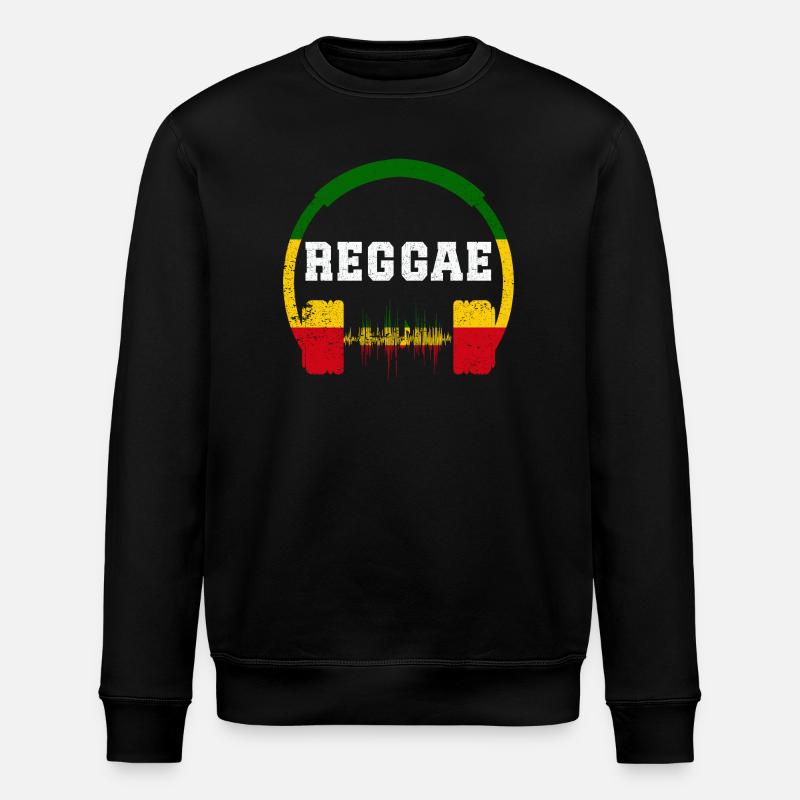Conception des ondes casques reggae - Sweat bio ROLLER Stanley/Stella Unisexe - noir