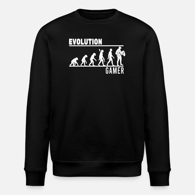 Evolution Gamer - Stanley/Stella ROLLER Unisex Organic Sweatshirt - black