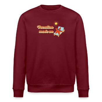 Vacation mode on – Summer Holiday Statement - Stanley/Stella ROLLER Unisex Organic Sweatshirt - burgundy - Front - Nik (191cm)