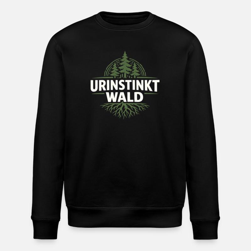 Urinstinkt Wald Emblem - Stanley/Stella Unisex Bio-Sweatshirt ROLLER - Schwarz