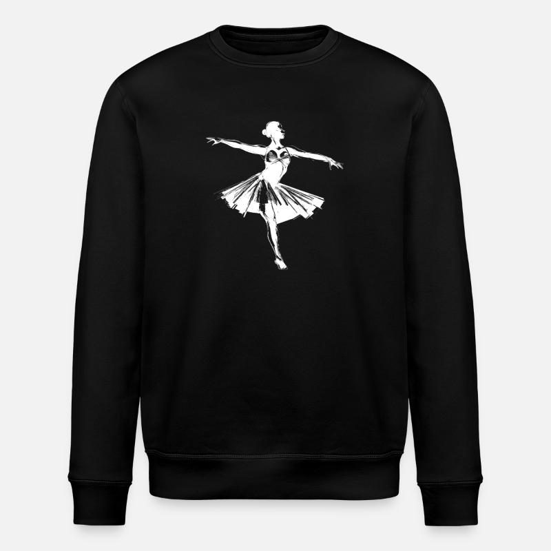 Ballettmädchen Skizze - Stanley/Stella Unisex Bio-Sweatshirt ROLLER - Schwarz