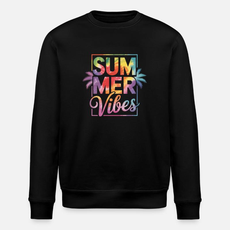 Sommerliche Vibes - Stanley/Stella Unisex Bio-Sweatshirt ROLLER - Schwarz