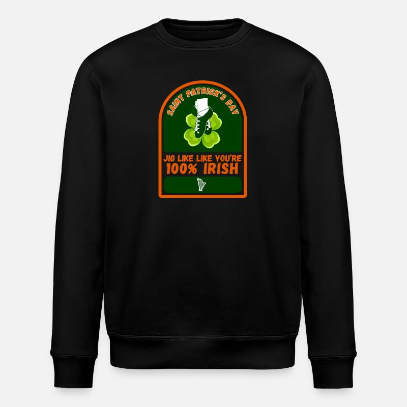 SAINT PATRICK'S DAY - Stanley/Stella ROLLER Unisex Organic Sweatshirt - black