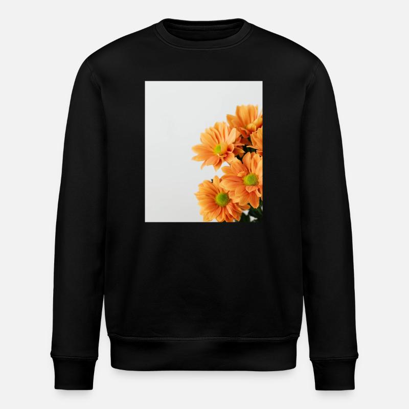 Daisy Orange Floral - Stanley/Stella Unisex Bio-Sweatshirt ROLLER - Schwarz