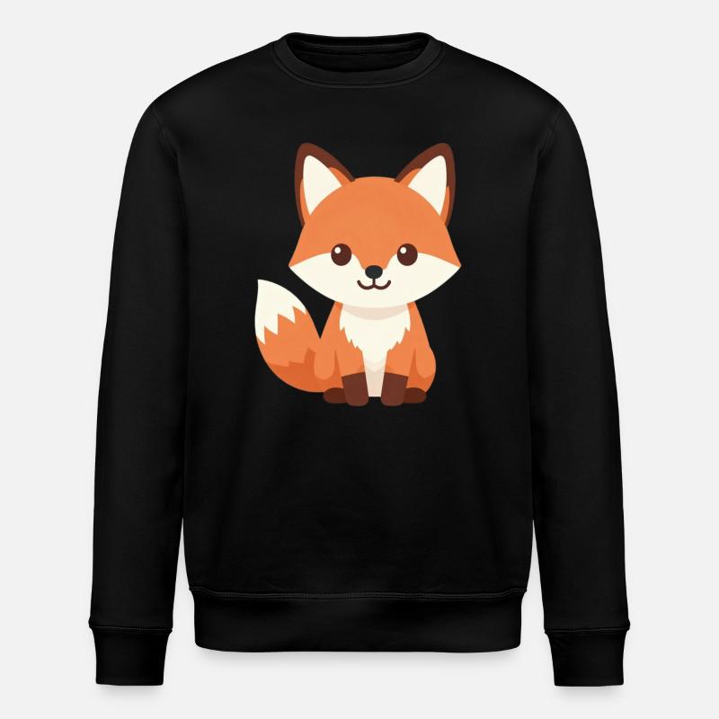 Fox - Stanley/Stella ROLLER Unisex Organic Sweatshirt - black