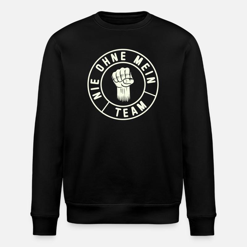  Mein Team Fist Emblem - Stanley/Stella Unisex Bio-Sweatshirt ROLLER - Schwarz
