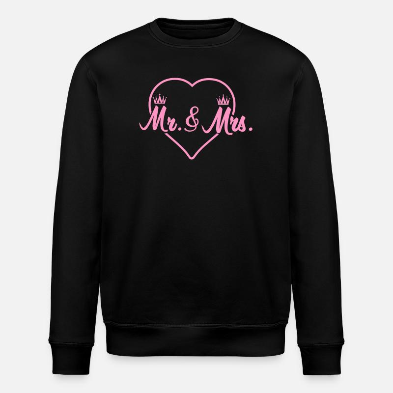 HerzKronen Mr & Mrs Design - Stanley/Stella Unisex Bio-Sweatshirt ROLLER - Schwarz