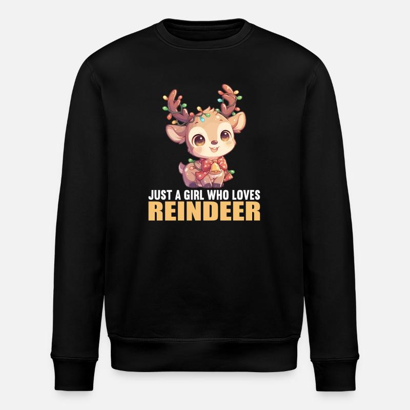 Reindeer Reindeer - Stanley/Stella ROLLER Unisex Organic Sweatshirt - black