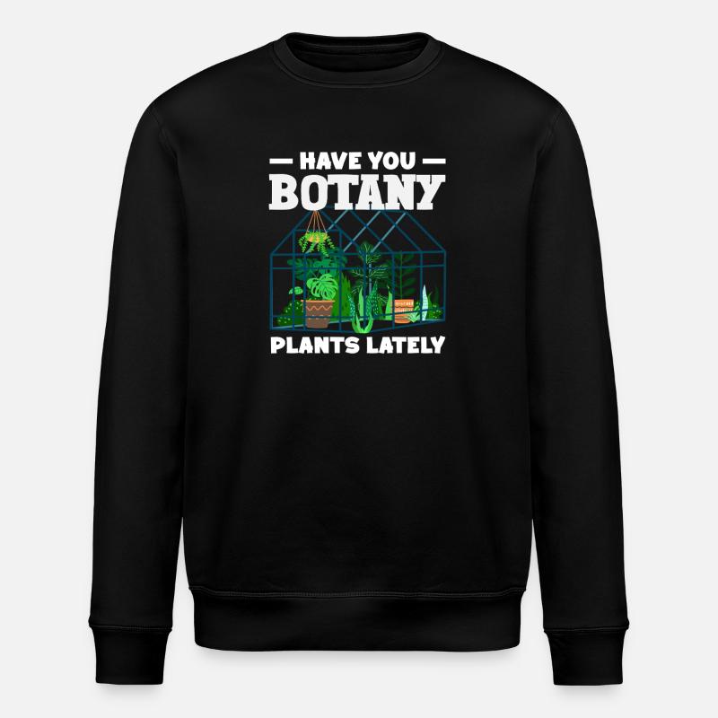 Plant Lover Botany Plants Succulent - Stanley/Stella ROLLER Unisex Organic Sweatshirt - black