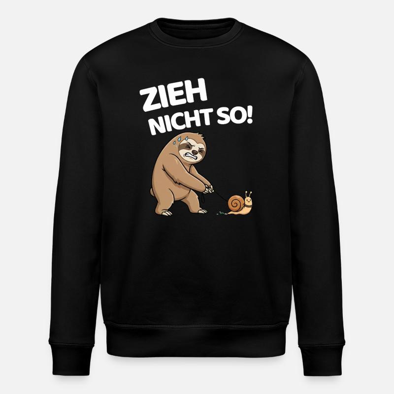 Don't pull so sloth with snail - Stanley/Stella ROLLER Unisex Organic Sweatshirt - black
