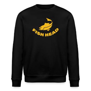 fish head - Stanley/Stella ROLLER Unisex Organic Sweatshirt - black - Front - Nik (191cm)