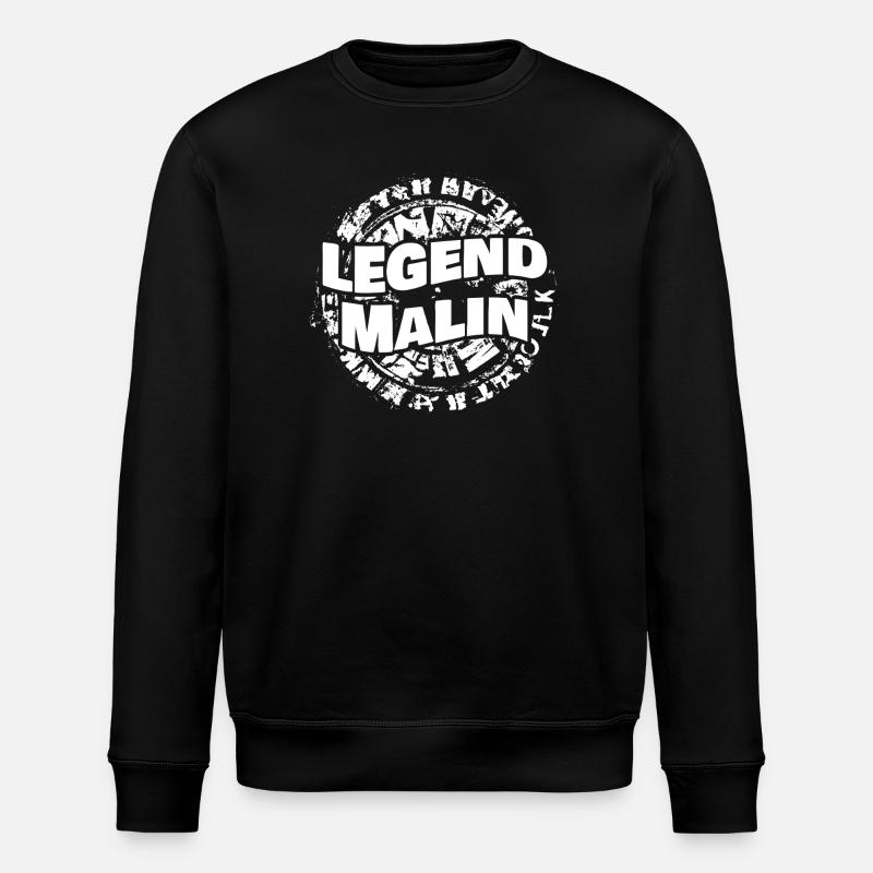 Malin als Vorname - Stanley/Stella Unisex Bio-Sweatshirt ROLLER - Schwarz