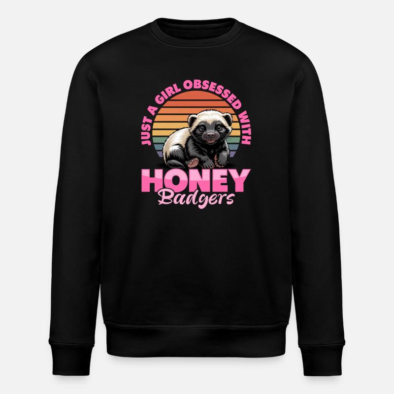 Blaireau drôle - Sweat bio ROLLER Stanley/Stella Unisexe - noir