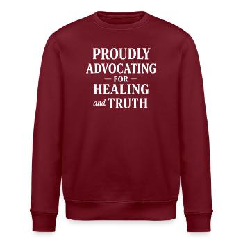 Forensic Nurse Practitioner Healing & Truth - Stanley/Stella Unisex Bio-Sweatshirt ROLLER - Burgunderrot - Vorne - Nik (191cm)