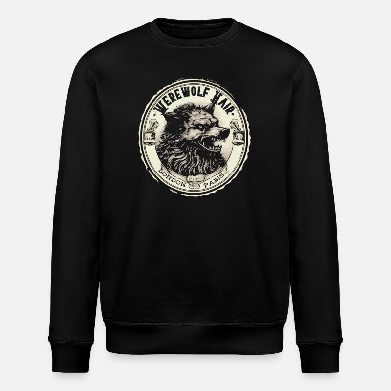 Werwolf Kopf Münzemblem - Stanley/Stella Unisex Bio-Sweatshirt ROLLER - Schwarz