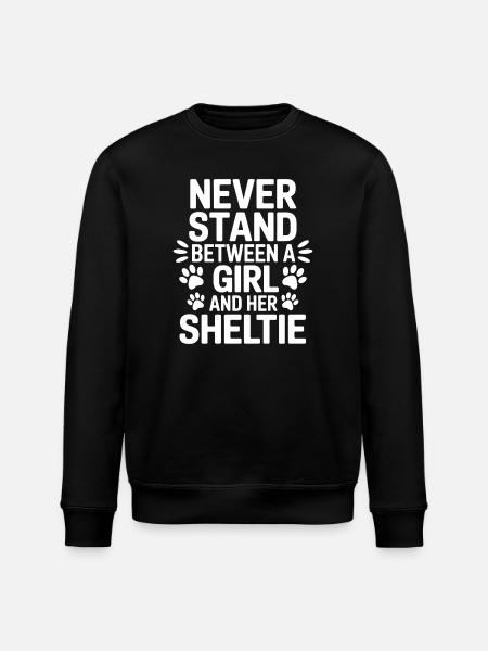 Shetland Sheepdog Sayings Funny Sheltie Gift - Stanley/Stella ROLLER Unisex Organic Sweatshirt - black