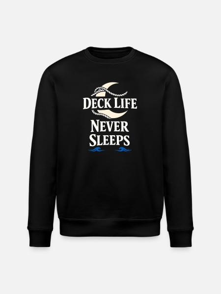 Seemannschaftsgeschenk Für Deckhand Ocean Work - Stanley/Stella Unisex Bio-Sweatshirt ROLLER - Schwarz
