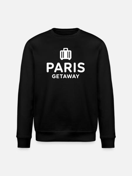 Paris Getaway Frankreich Reise - Stanley/Stella Unisex Bio-Sweatshirt ROLLER - Schwarz