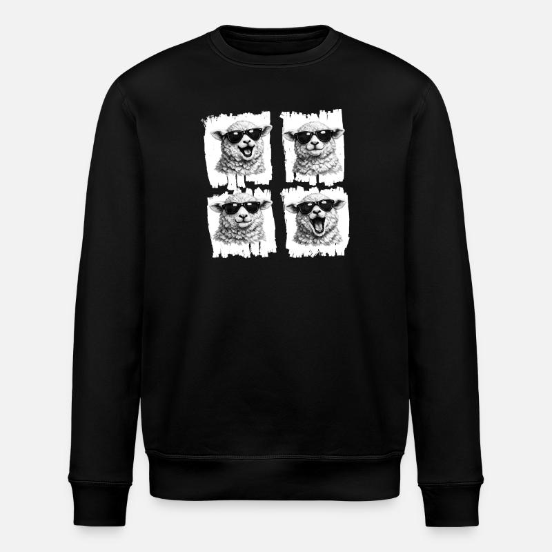 Schaf Sonnenbrillen Quartet - Stanley/Stella Unisex Bio-Sweatshirt ROLLER - Schwarz