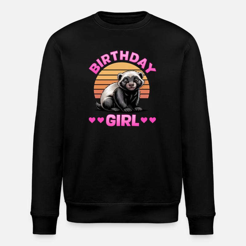 Funny Honey Badger - Stanley/Stella ROLLER Unisex Organic Sweatshirt - black