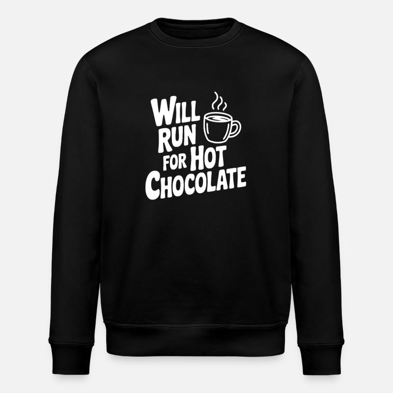 Courra pour le chocolat chaud - Sweat bio ROLLER Stanley/Stella Unisexe - noir