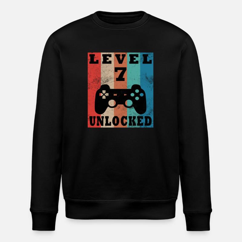 Level 7 freigeschaltet Retro-Controller - Stanley/Stella Unisex Bio-Sweatshirt ROLLER - Schwarz