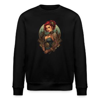 Steam Punk Schöne Frauen Steampunk - Stanley/Stella Unisex Bio-Sweatshirt ROLLER - Schwarz - Vorne - Nik (191cm)