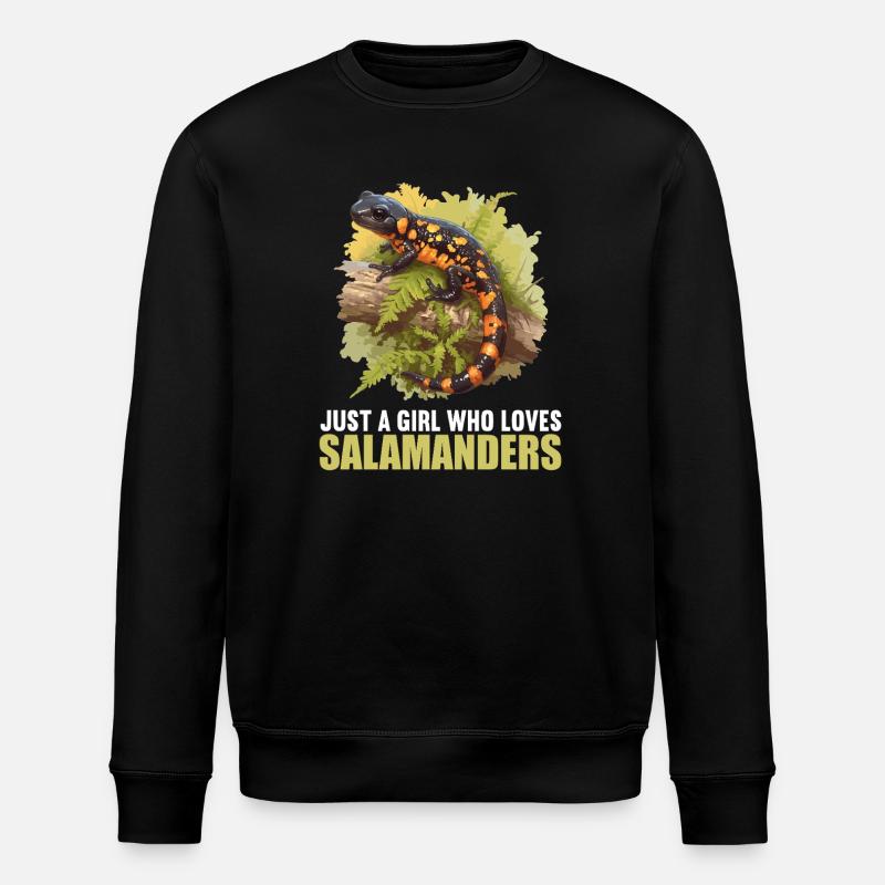 Fire Salamander Salamander - Stanley/Stella ROLLER Unisex Organic Sweatshirt - black