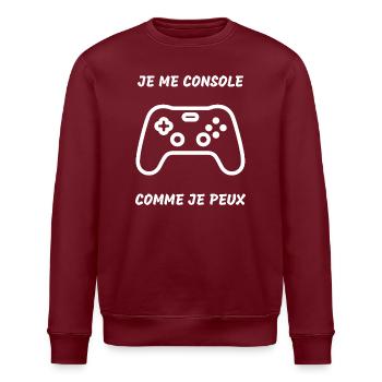 Videospiel-Controller - Stanley/Stella Unisex Bio-Sweatshirt ROLLER - Burgunderrot - Vorne - Nik (191cm)