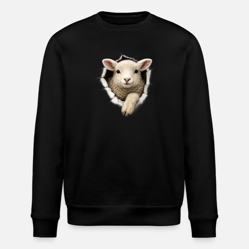 Lamm aus dem Loch - Stanley/Stella Unisex Bio-Sweatshirt ROLLER - Schwarz