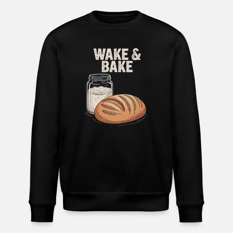 Sourdough Wake And Bake - Stanley/Stella ROLLER Unisex Organic Sweatshirt - black