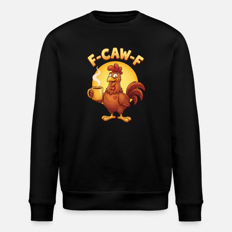 F Caw F Poulet au Café - Sweat bio ROLLER Stanley/Stella Unisexe - noir
