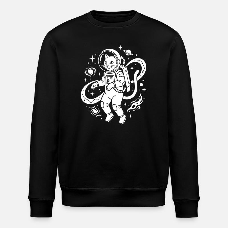 Kitty exploratrice spatiale - Sweat bio ROLLER Stanley/Stella Unisexe - noir