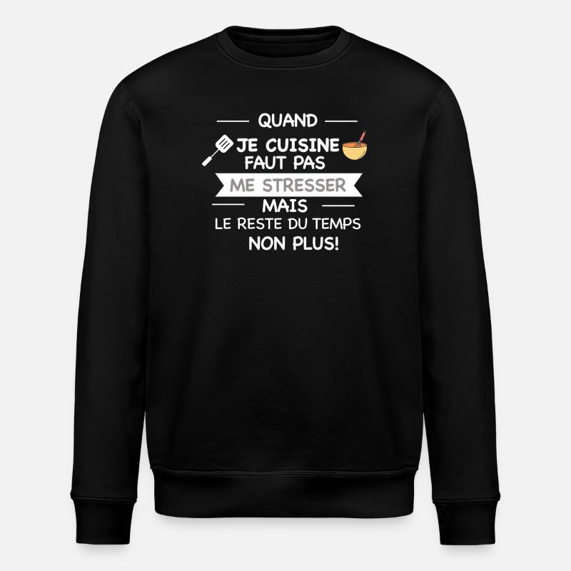 tablier de cuisine humoristique - Sweat bio ROLLER Stanley/Stella Unisexe - noir