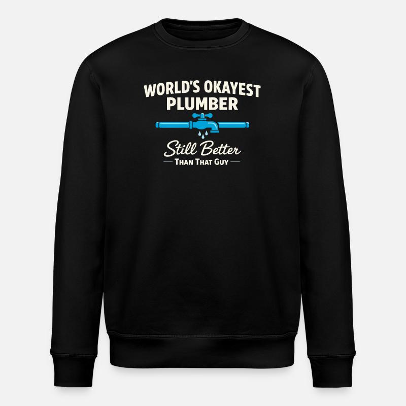 Pfeifenflüsterer, Klempnerhandwerk, Humor-geschenk - Stanley/Stella Unisex Bio-Sweatshirt ROLLER - Schwarz