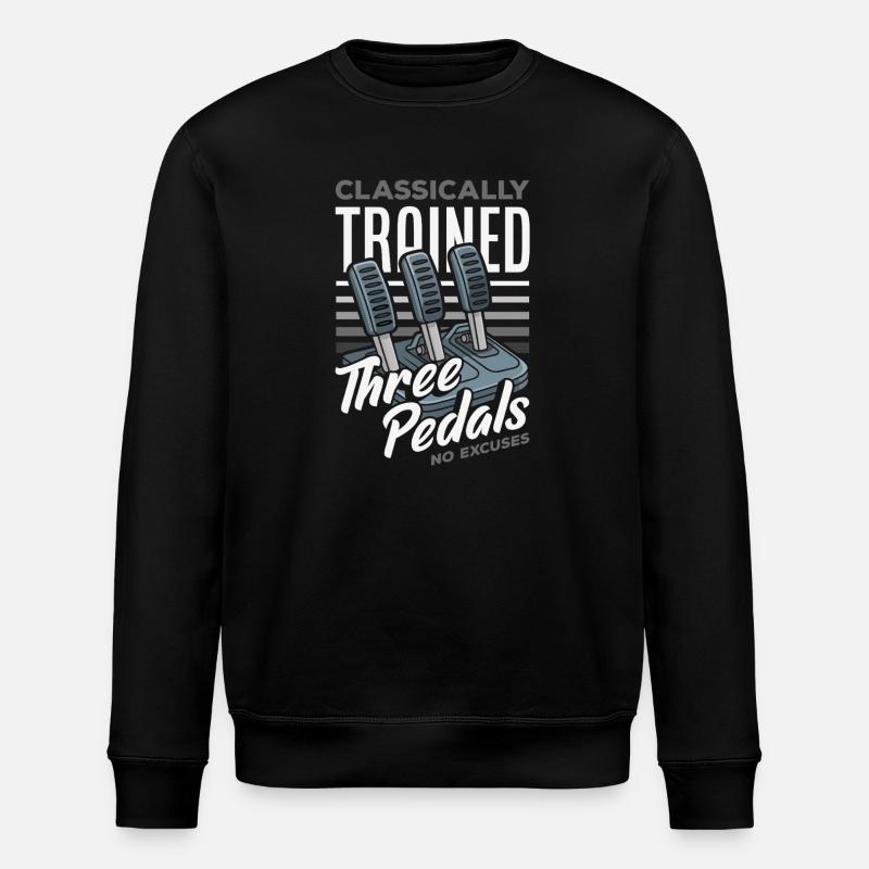 Manual car, classically trained - Stanley/Stella ROLLER Unisex Organic Sweatshirt - black