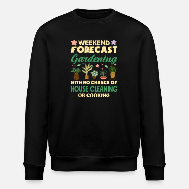 Wochenendvorhersage Gartenarbeit Pflanzenliebhaber - Stanley/Stella Unisex Bio-Sweatshirt ROLLER - Schwarz