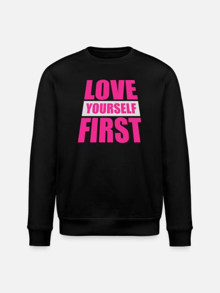 Love Yourself First Self-Love Self-Care - Stanley/Stella ROLLER Unisex Organic Sweatshirt - black