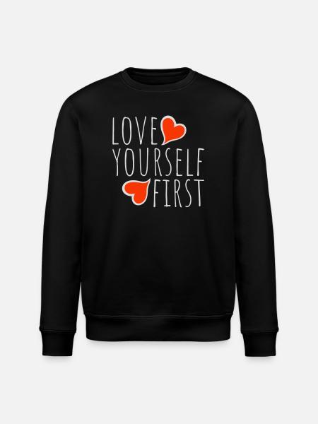 Love Yourself First Self-Love Self-Care - Stanley/Stella ROLLER Unisex Organic Sweatshirt - black