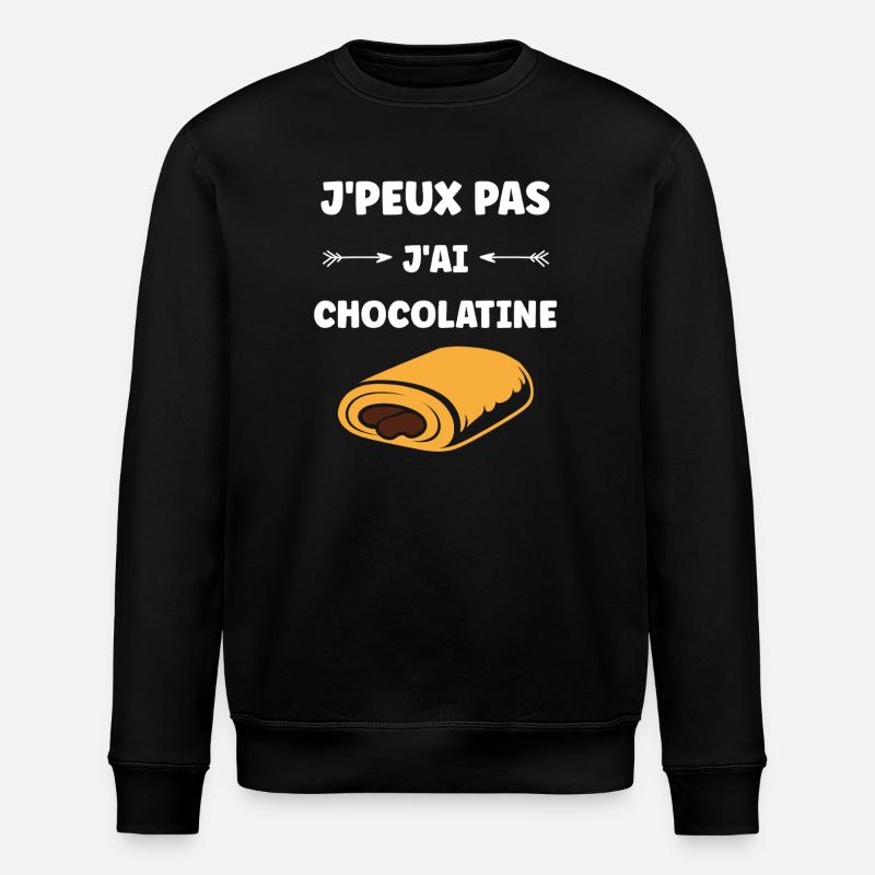 chocolatine - Stanley/Stella ROLLER Unisex Organic Sweatshirt - black